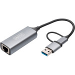 Мережевий адаптер DIGITUS USB 3.0/USB-C 3.1 to 2.5G Ethernet Adapter (DN-3028)