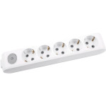Розетковий блок із заземленням PANASONIC X-Tendia Gray, 5 розеток (WLTA04502GR-UA)