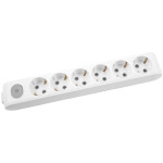 Розетковий блок із заземленням PANASONIC X-Tendia Gray, 6 розеток (WLTA04602GR-UA)