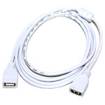 Кабель ATCOM USB2.0 AF/AF 1.8м White (15647)