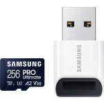 Карта памяти SAMSUNG microSDXC Pro Ultimate 256GB UHS-I U3 V30 A2 Class 10 w/USB-cardreader (MB-MY256SB/WW)