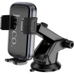 Автодержатель для смартфона HOCO H79 Vista Push-Type Car Holder Ccenter console Black Metal Gray