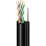 Кабель сетевой для наружной прокладки с тросом FINMARK FTP Cat.5e 4x2x0.51 CU Black 305м (279681)