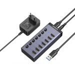 USB-хаб із вимикачами UGREEN CM481 USB-C to 7-Port USB3.0 Hub Gray (90307)