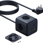 Мережевий фільтр BASEUS EnerFill FA11 6-in-1 Charging Station 67W Black, 3 розетки, 2xUSB-C, 1xUSB, 1.5м