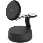 Бездротовий зарядний пристрій BELKIN UltraCharge Pro 3-in-1 Magnetic Charging Dock Qi2 25W Charcoal (WIZ040KQCH)