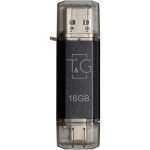 Флэшка 16GB T&G 009 Star Series USB 2.0 Type-C/USB-A Black (TG009TC-16GBK)