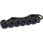 Подовжувач LEGRAND Standard 6x2K+3 Black, 6 розеток, 1.5м (694558)