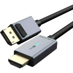 Кабель CABLETIME 4K 30Hz DisplayPort - HDMI 1.8м Black/Gray (CD31K)