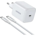 Зарядний пристрій UGREEN X524 GaN 45W 1xUSB-C Fast Charger Set White w/Type-C cable (65055)
