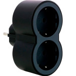 Мережевий розгалужувач LEGRAND Standard 2x2K+3 Black, 2 розетки (694517)