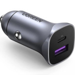 Автомобільний зарядний пристрій UGREEN CD130 30W 1xUSB-C, 1xUSB-A, QC4.0, PD Car Charger Gray (40858)