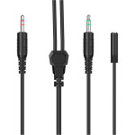 Сплиттер HATOR ESH series, 0.2м x2*3.5мм female to 3.5mm male mini-jack 3.5mm 3.5м Black