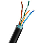 Кабель мережевий для зовнішньої прокладки TRINIX U/FTP Cat.5e LDPE 4x2x0.51 CCA Black 305м