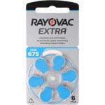 Батарейка для слухових апаратів RAYOVAC Extra 675 6шт/уп (675AUX-6XEMF)