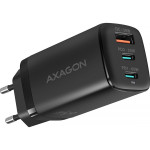 Зарядний пристрій AXAGON 1xUSB-A, 2xUSB-C 65W QC4.0+PD3.0 PPS Black