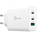 Зарядний пристрій J5CREATE 65W GaN USB-C 3-Port Charger White