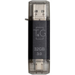 Флешка 32GB T&G 009 Star Series USB 3.2 Type-C/USB-A Black (TG009TC-32GBK3)