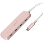 USB-хаб J5CREATE Eco-Friendly USB-C to 4-Port Type-C Gen 2 Hub Earth Rose (JCH345ER-N)