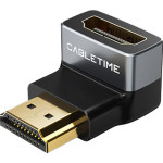 Адаптер CABLETIME 8K 60Hz Male to Female 270 Degree HDMI v2.1 Black/Gray (CP42G)