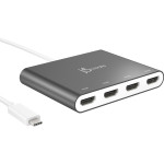 Адаптер J5CREATE USB-C - 4xHDMI Silver (JCA366-N)