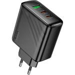 Зарядний пристрій HOCO CS26A 1xUSB-A, 2xUSB-C PD, QC3.0 Black (6942007639811)