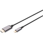 Кабель DIGITUS USB Type-C to HDMI USB-C to HDMI 1.8м Black (DA-70821)