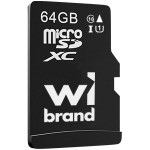 Карта памяти WIBRAND microSDXC 64GB UHS-I U3 Class 10 + SD-adapter (WICDXU3/64GB-A)