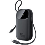 Повербанк BASEUS EnerFill FC31 Qpow 3 Power Bank with Built-in USB-C + iP Cables 45W 20000mAh Cosmic Black (E0028D00)