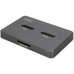 Док-станция DIGITUS M.2 NVMe + M.2 SATA SSD docking station with SD Express card reader NVMe SATA M.2 SSD to USB3.2