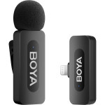 Бездротовий петличний мікрофон BOYA BY-V1 Next-Gen Dual-Channel Wireless Microphone Lightning Black