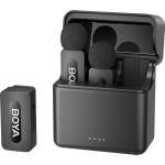 Бездротовий петличний мікрофон BOYA BY-V35 2.4 GHz Dual-Channel Wireless Microphone 3.5mm TRS Black