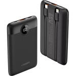 Повербанк VEGER C11 with Built-in Cables 22.5W 10000mAh Black