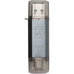 Флешка 16GB T&G 009 Star Series USB 3.2 Type-C/USB-A Silver (TG009TC-16GSL3)