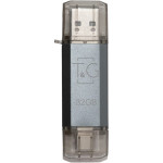 Флешка 32GB T&G 009 Star Series USB 2.0 Type-C/USB-A Silver (TG009TC-32GSL)