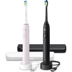 Электрическая зубная щётка PHILIPS Sonicare 3100 series Pink/Black + дорожный футляр (HX4072/42)