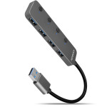 USB-хаб із вимикачами AXAGON 4-Port SuperSpeed USB-A Switch Charging Hub