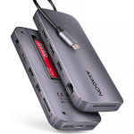 Порт-реплікатор AXAGON 12-in-1 USB-C 10Gbps Gen2 Combo Hub