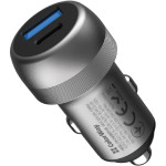 Автомобільний зарядний пристрій COLORWAY 1xUSB-C, 1xUSB-A, PD3.0, QC3.0, 70W Gray (CW-CHA066PD-GR)