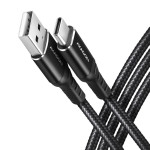 Кабель AXAGON USB-C to USB-A 2.0 1.5м Black