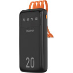 Повербанк DUDAO K6Pro+ USB-A, USB-C, built-in USB-C/Lightning/Micro-USB/USB-A cables 10W 20000mAh Black (6977196682393)