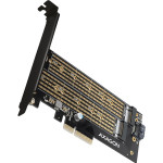 Адаптер AXAGON PCEM2-D PCIe NVMe+SATA M.2
