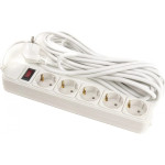 Мережевий фільтр POWERPLANT JY-1056/7 White, 5 розеток, 7м (EX610730)