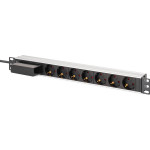 Розподільник живлення DIGITUS 19", 1U, 7xSchuko, 16А, з вимикачем, 1.8м (DN-95439)