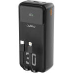 Повербанк DUDAO K15Max 1xUSB-C, 1xUSB-A w/2 cables 22.5W 30000mAh Black (6977196682478)
