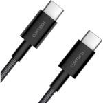 Кабель CUKTECH Type-C to Type-C Braided 3A 60W 1.5м Light Gray
