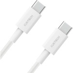 Кабель CUKTECH Type-C to Type-C Braided 3A 60W 1.5м White