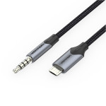 Кабель VENTION Micro-USB - mini-jack 3.5 mm 1м Gray (BDGBF)