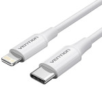 Кабель VENTION USB 2.0 Type-C Male to Lightning Male PD27W 3A 1м White (LAJWF)