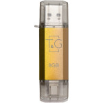 Флешка 8GB T&G 009 Star Series USB 2.0 Type-C/USB-A Gold (TG009TC-8GGD)